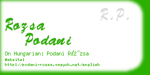 rozsa podani business card